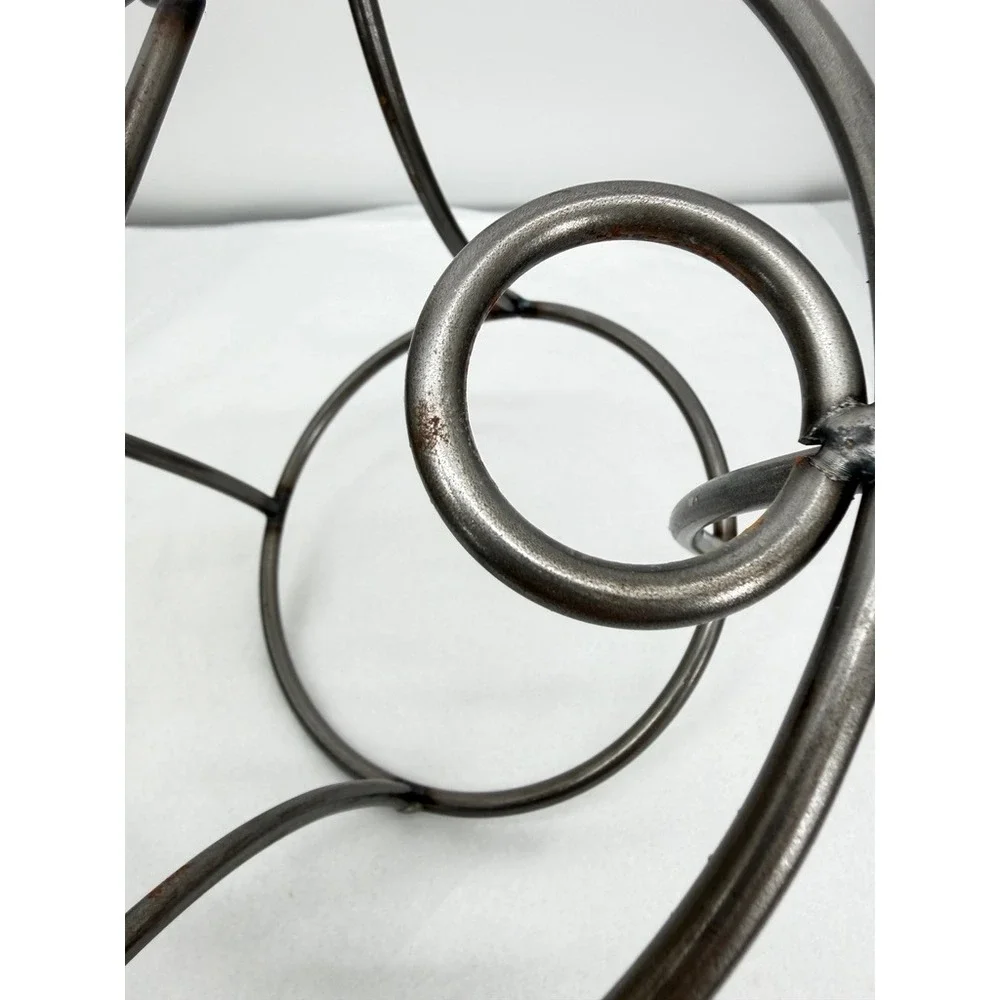 Bud Vase Pillar Plate Candelaria Home Las Flores Wrought Iron Centerpiece Decor